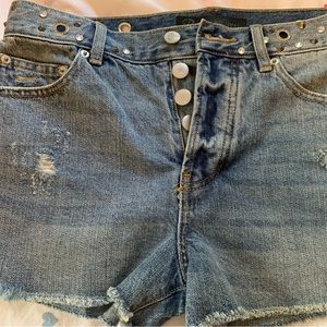 Brand new Blue Revival studded, grommet and gem shorts size 24 with tags